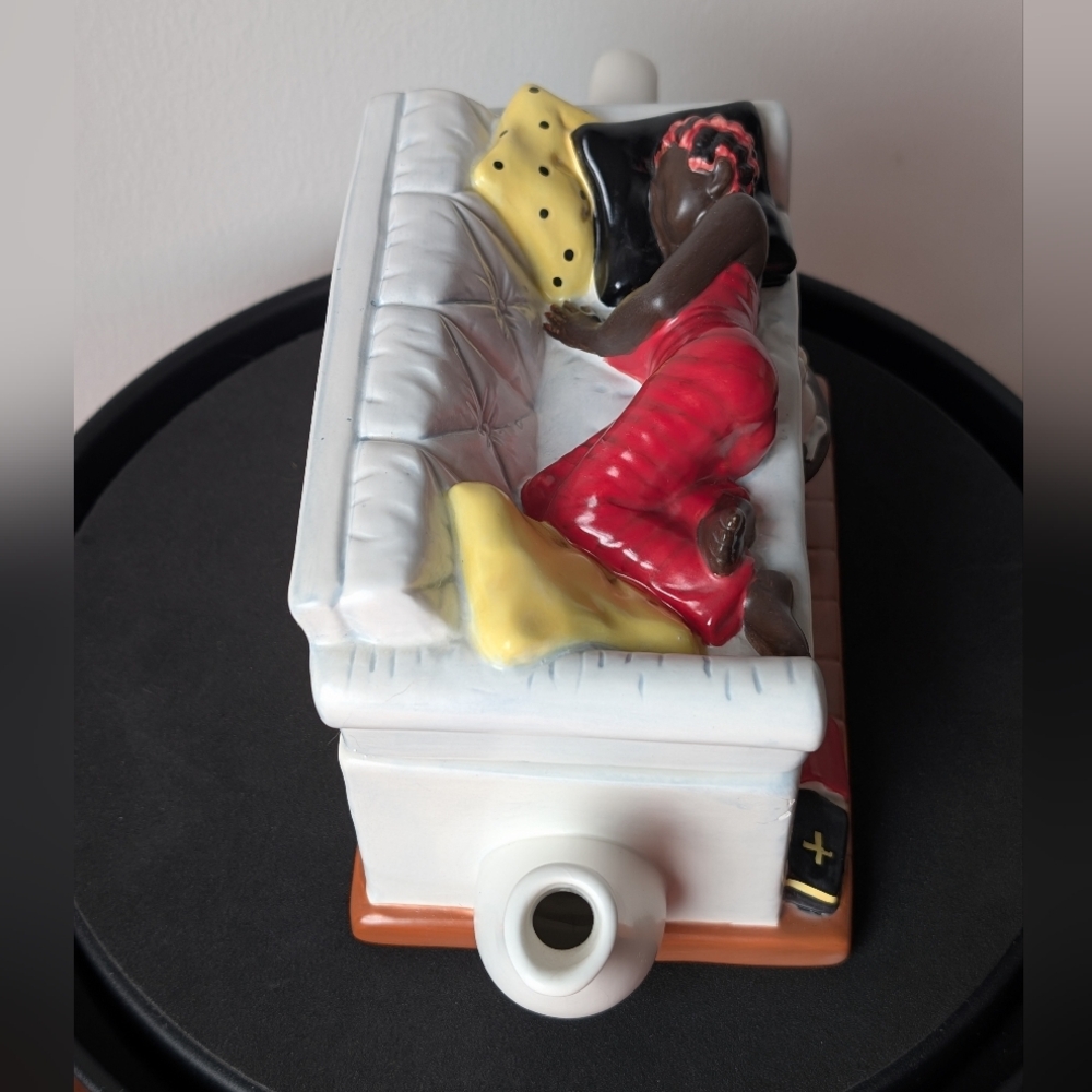Annie Lee Teapot Vintage Black Americana Folk Art Steeping and Sleeping Country - Picture 2 of 8